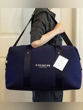 Coach Navy and Black Duffel Bag - Coach Fragrance
